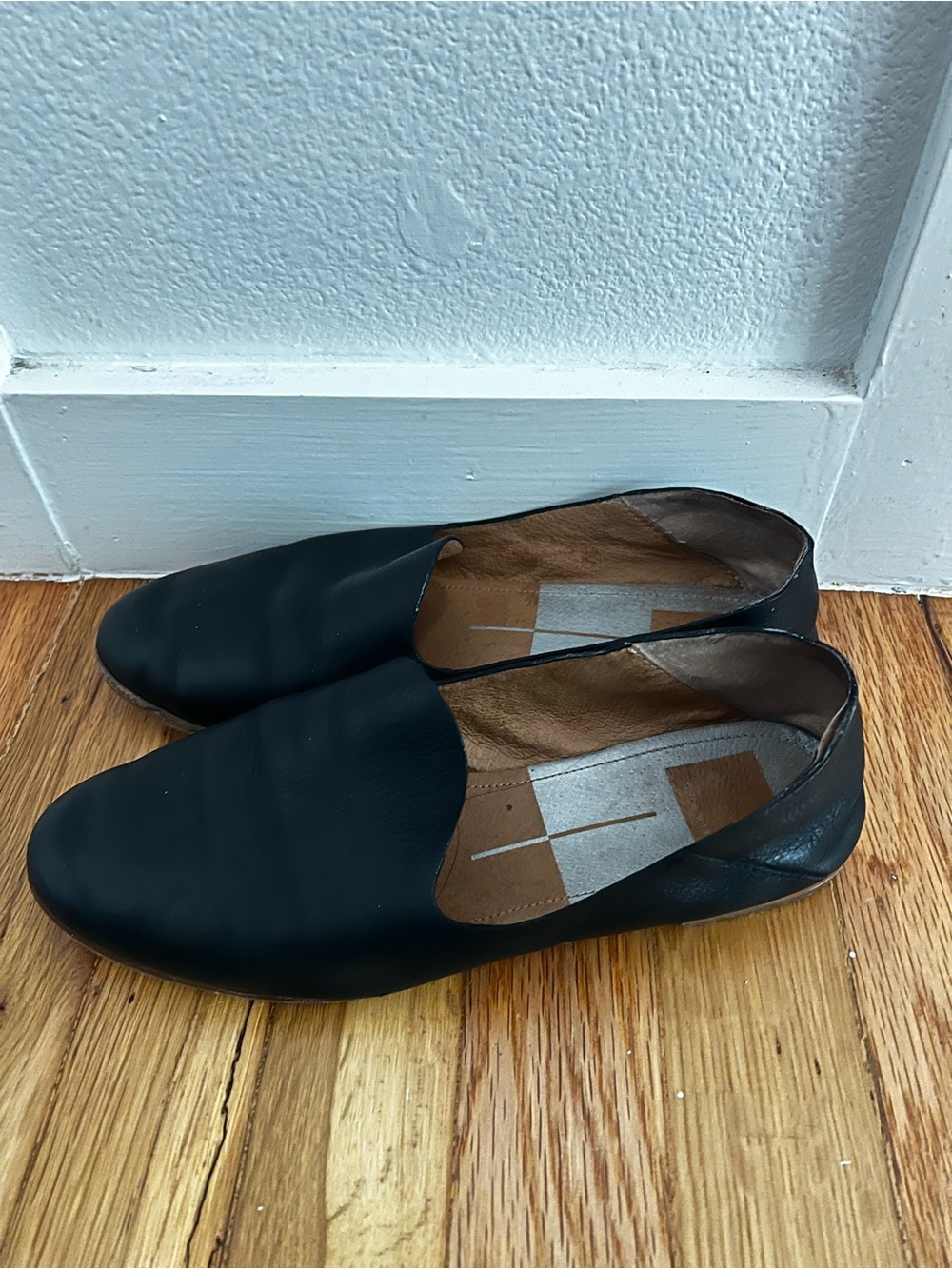 Dolce Vita Black Leather Slip-On Loafers - Picture 4 of 5